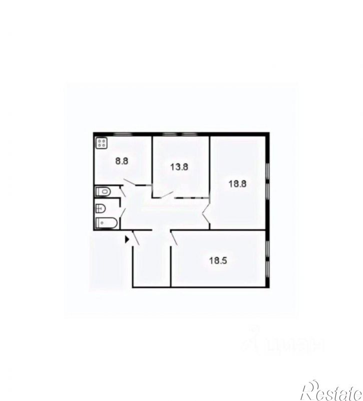 3-комн квартира ул Байкальская, 31,  д. 31