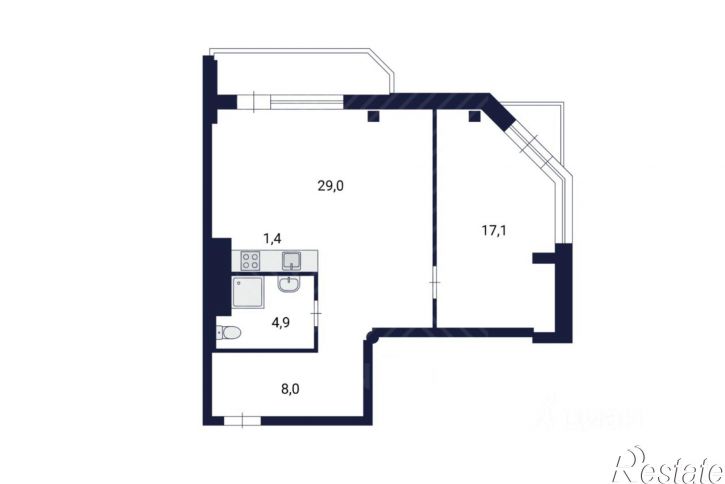 2-комн квартира ул Энтузиастов, 30Б,  д. 30Б
