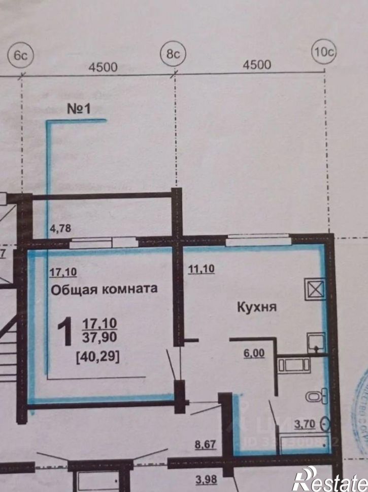 1-комн квартира Краснопольский пр-кт, 1Г,  д. 1Г