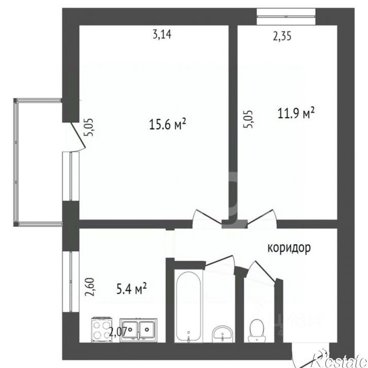 2-комн квартира ул Куйбышева, 51,  д. 51