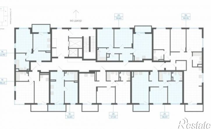 2-комн квартира в новом доме 29-й микрорайон, ЖК Клевер