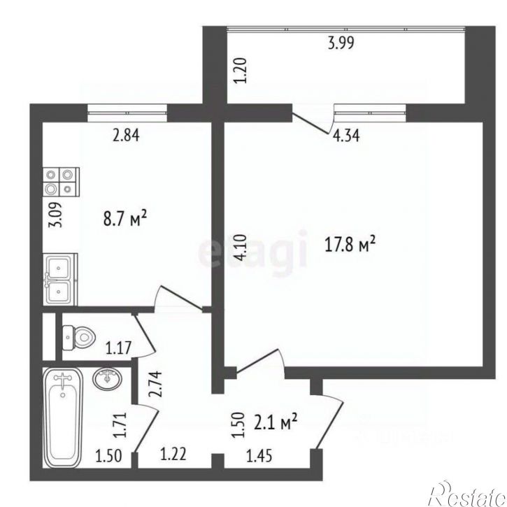 1-комн квартира ул Ласковая, 10,  д. 10