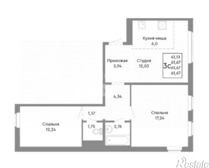2-комн квартира Нефтебазовая улица, 24