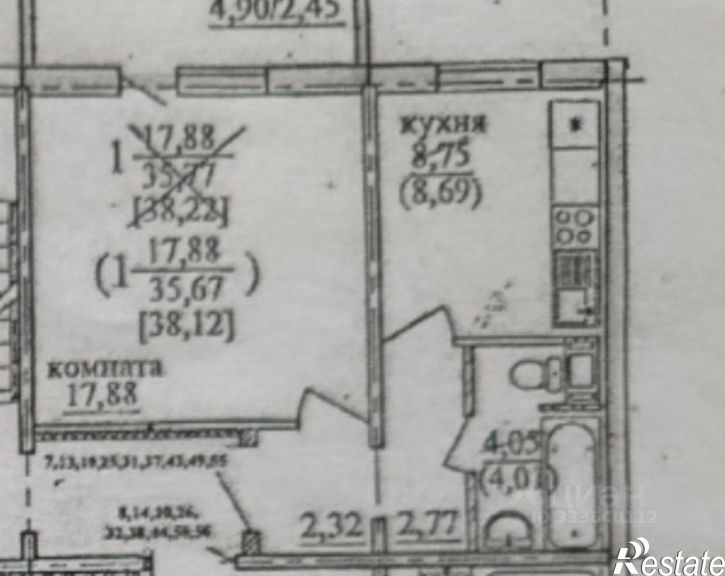 1-комн квартира Набережная улица, 3Б,  д. 3Б