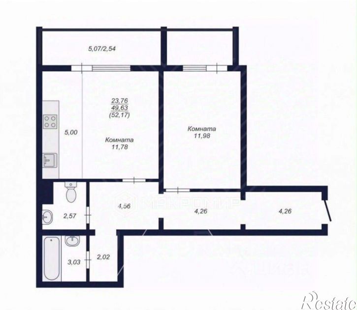 2-комн квартира Краснопольский проспект, 36,  д. 36