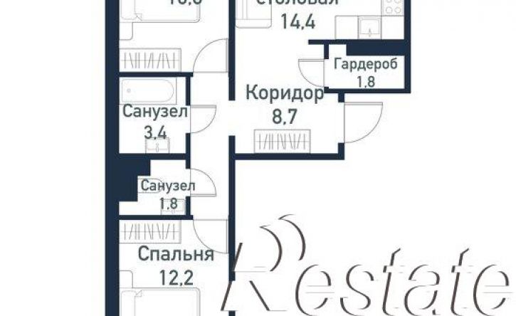 2-комн квартира в новом доме Кременкульская улица, 38,  д. 38