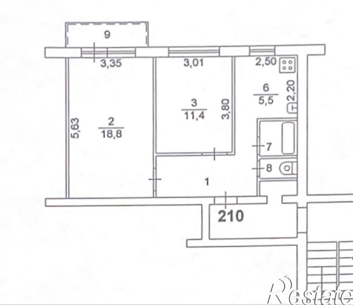 2-комн квартира проспект Победы, 289,  д. 289