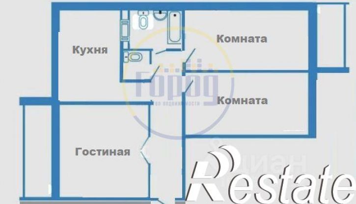 3-комн квартира улица Агалакова, 28А,  д. 28А