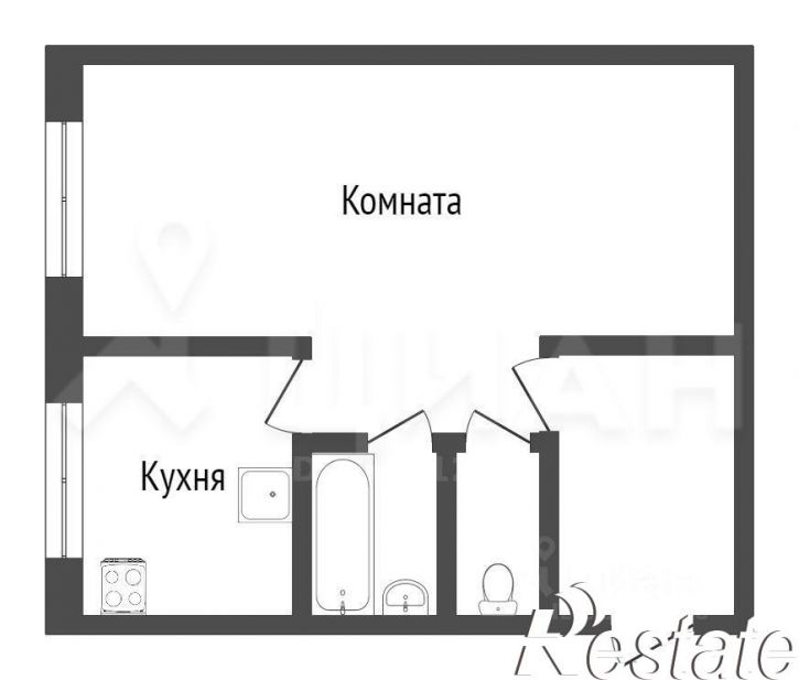 1-комн квартира улица Пети Калмыкова, 8,  д. 8
