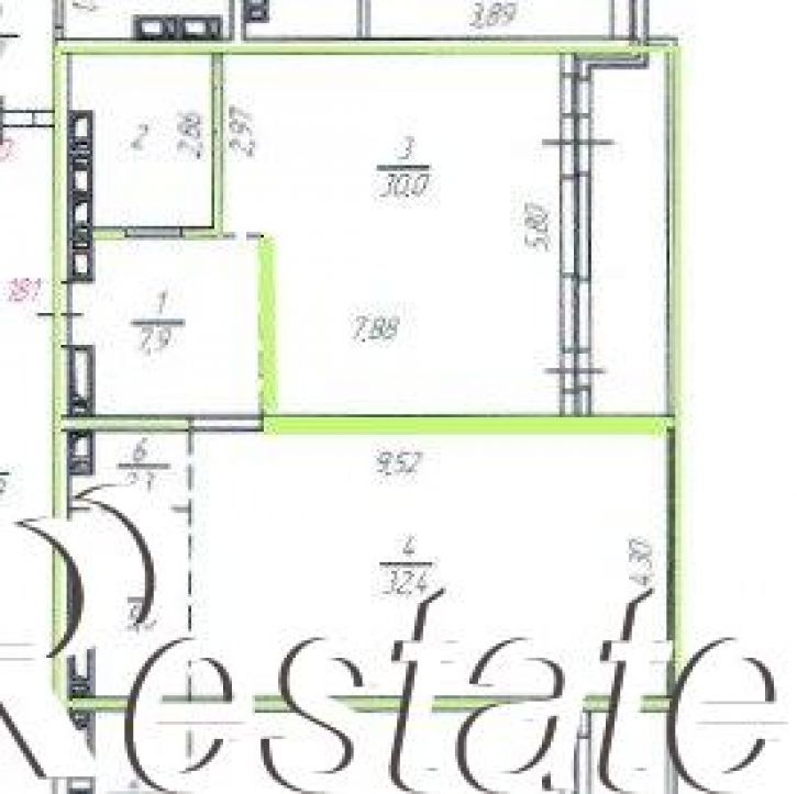 2-комн квартира Комсомольский проспект, 80,  д. 80