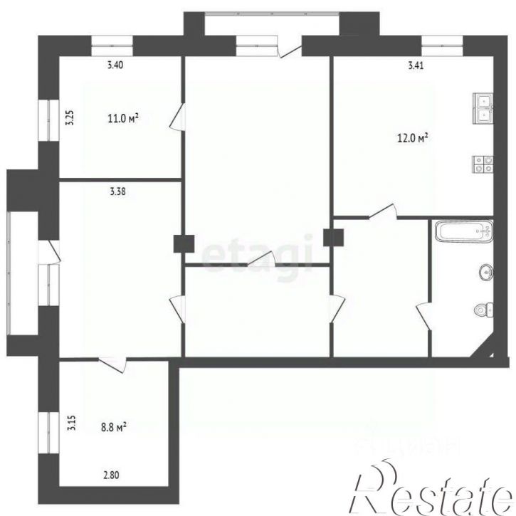 4-комн квартира улица Сталеваров, 37,  д. 37