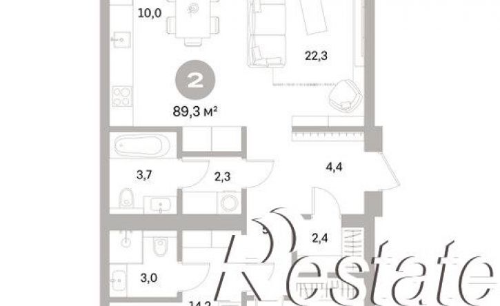 2-комн квартира в новом доме улица Пушкина, 69А,  д. 69А