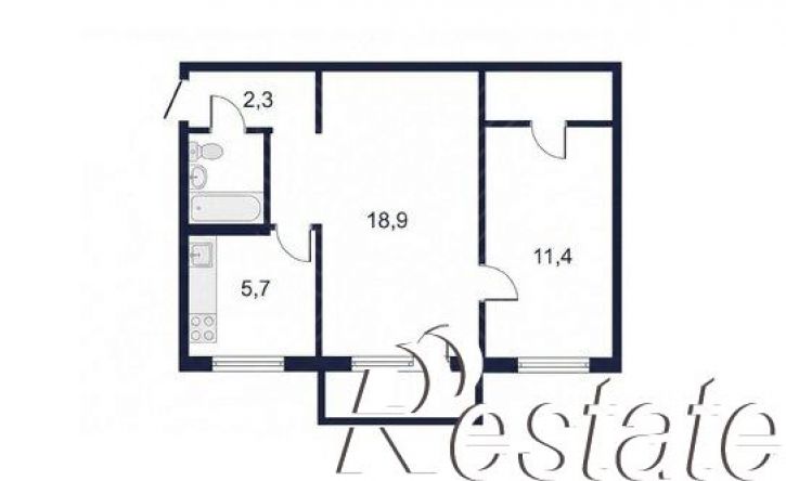 2-комн квартира улица Курчатова, 16,  д. 16